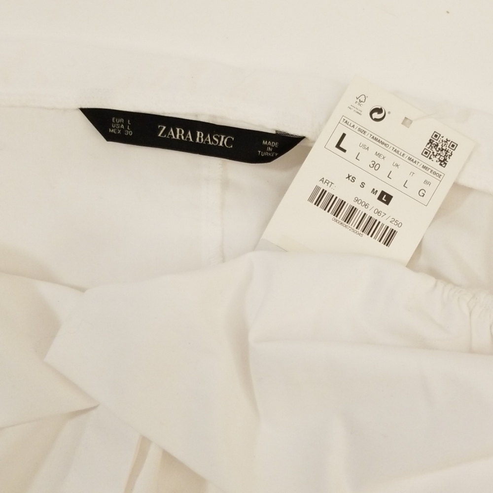 Zara Off the Shoulder Poplin Top, Size L - Picture 5 of 6